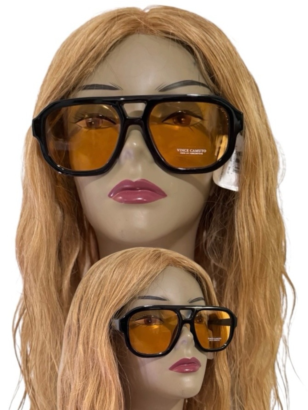 Vince Camuto Amber Lens Black Oversized Sunglasses